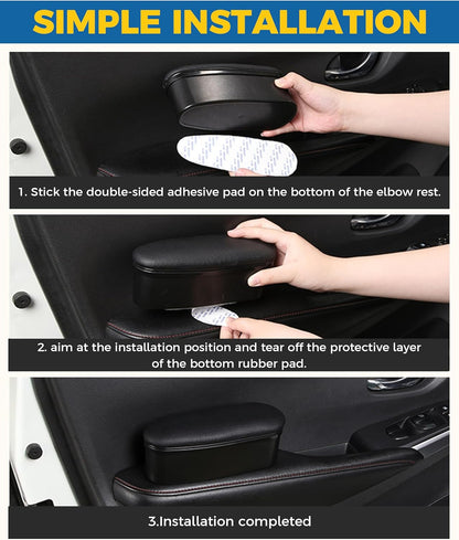 Reposabrazos Coche,Accesorios Coche,Reposabrazos Coche Universal,Accesorios Coche Interior,Reposabrazos De Coche,Pu Cuero Apoyabrazos Caja,Aliviar La Fatiga Del Brazo Del Conductor
