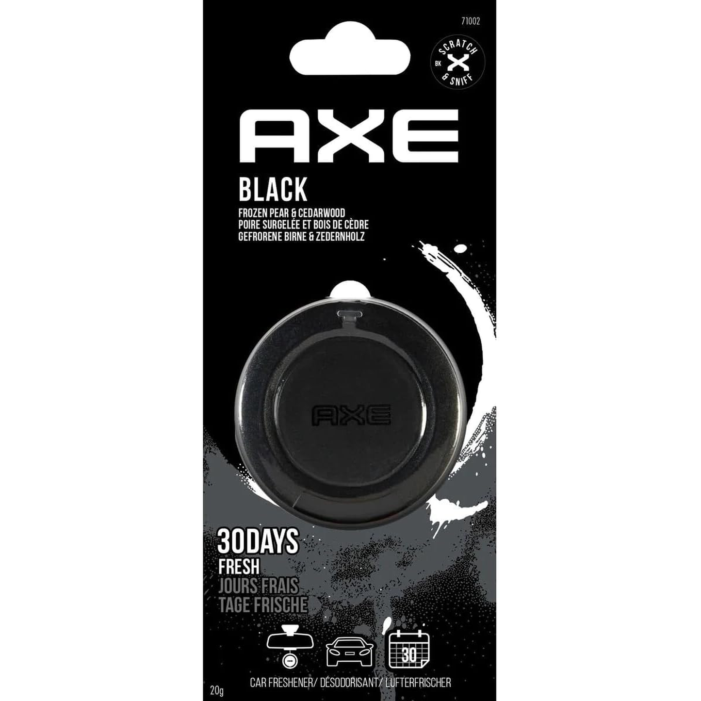 Ambientador 3D AXE para Coche – Colgante, Fragancias Icónicas – Hasta 30 Días de Frescor
