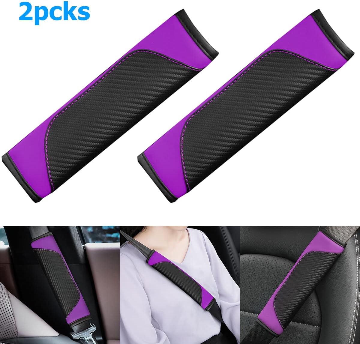 2Pcs Almohadillas Para Cinturón De Seguridad De Coche tuning