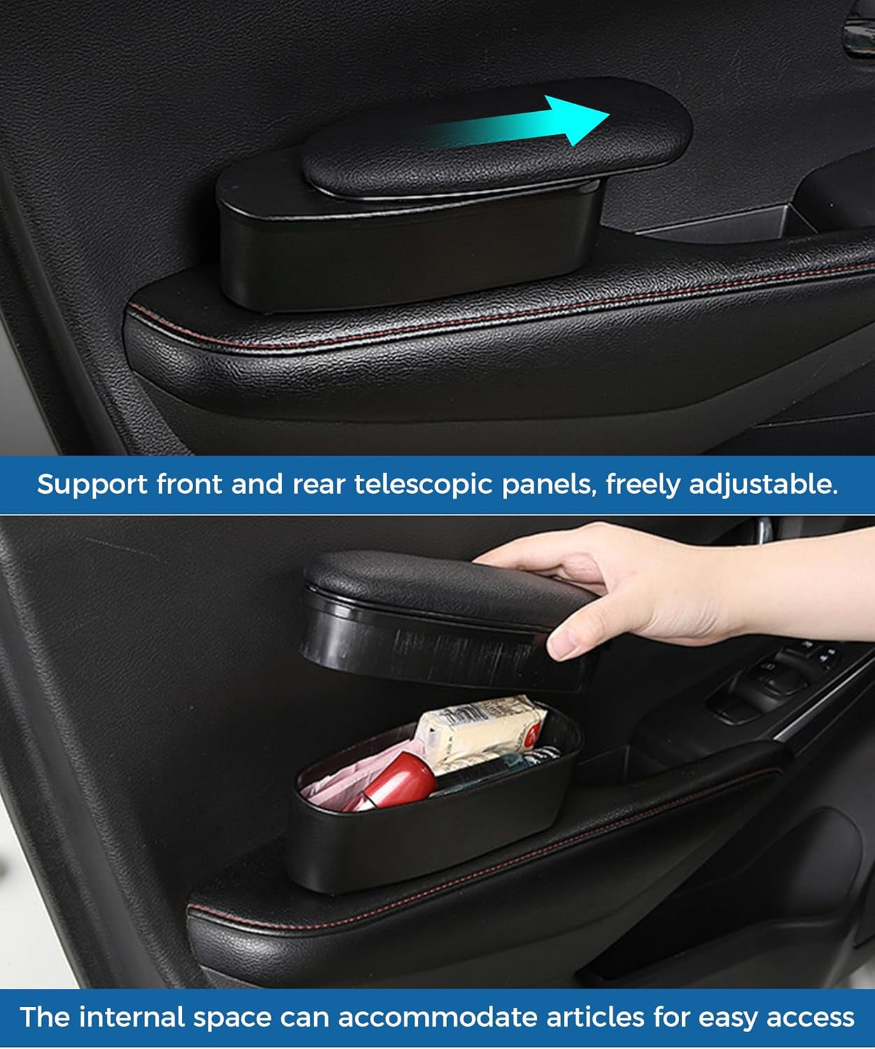 Reposabrazos Coche,Accesorios Coche,Reposabrazos Coche Universal,Accesorios Coche Interior,Reposabrazos De Coche,Pu Cuero Apoyabrazos Caja,Aliviar La Fatiga Del Brazo Del Conductor