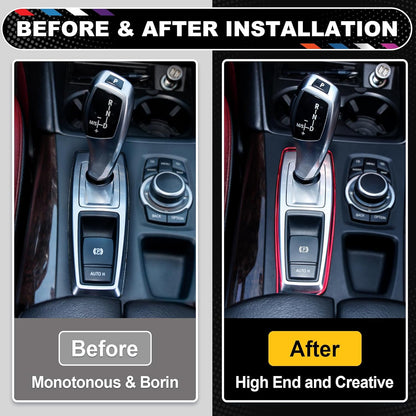 Accesorios Coche Interior Molduras Decorativas Accesorios Para Coche, 5 Metros Decoracion Interior Pegatina Líneas De Molduras (Rojo)